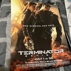 Terminator genisys Movie Poster 27x40 2-Siding mission theatrical Arnold nice